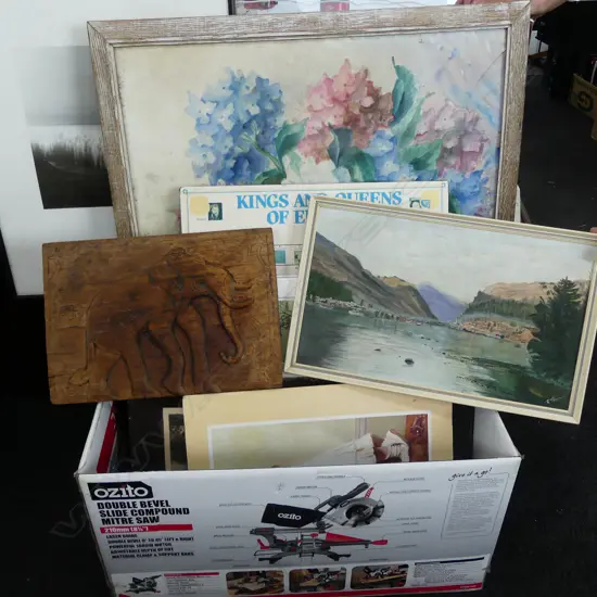 LARGE LOT OF FRAMED AND UNFRAMED PRINTS OIL AND W/COLOUR