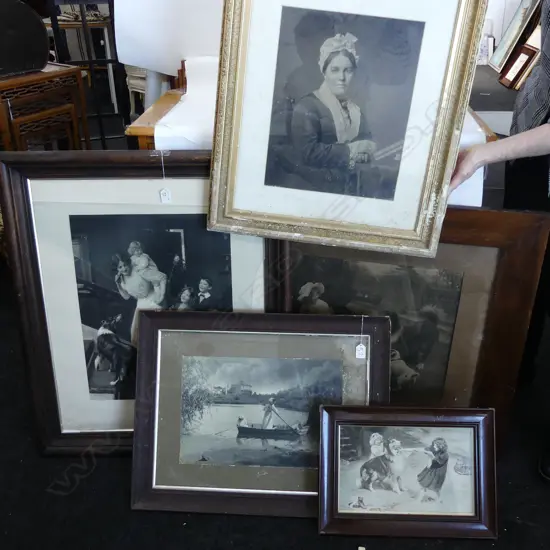 ASST FRAMED VINTAGE PRINTS AND PHOTOGRAPHS FAULTS