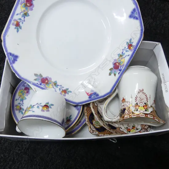 2 EDWARDIAN PART TEA SETS SOME FAULTS
