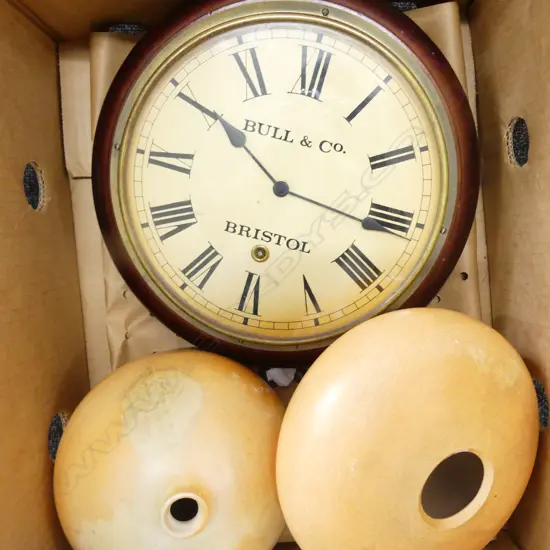 2 X POTTERY VASES 1 X VINTAGE KITCHEN CLOCK