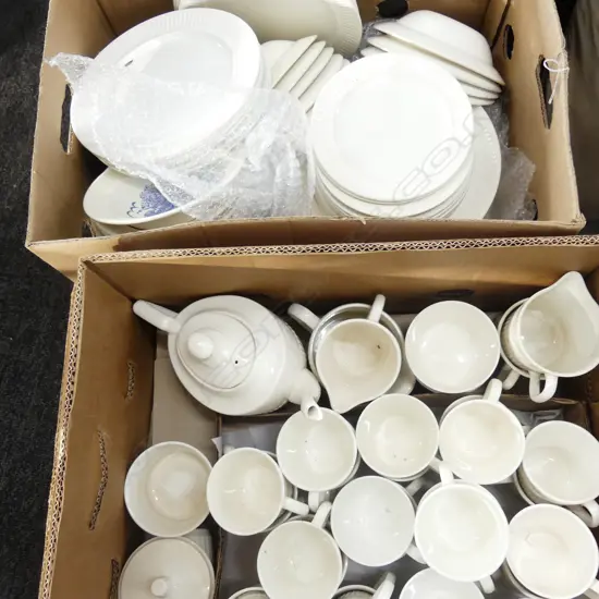 2 BOXES OF ASST CROWN LYNN DINNERWARE + OTHERS