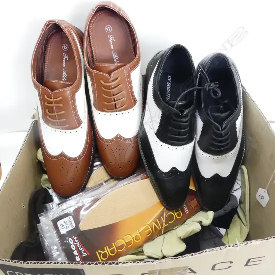 LOT GENTS SHOES / IN-SOLES / GLOVES ETC