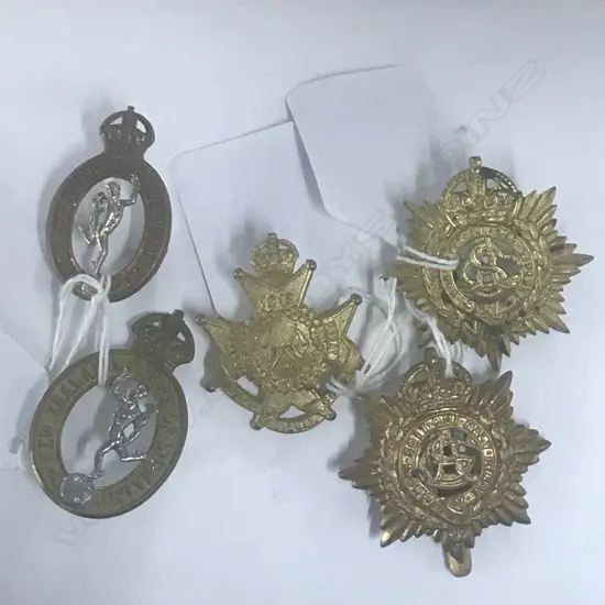 CAP/COLLAR BADGES: 2 x NZ CORPS of SIGNALS; ROYAL NZ SIGNAL CORPS; 2 x ROYAL NZ ARMY SERVICE CORPS (5)