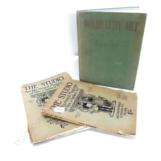 DECORATIVE ARTS YR BOOK 1949 + 3 THE STUDIO MAGIZINES