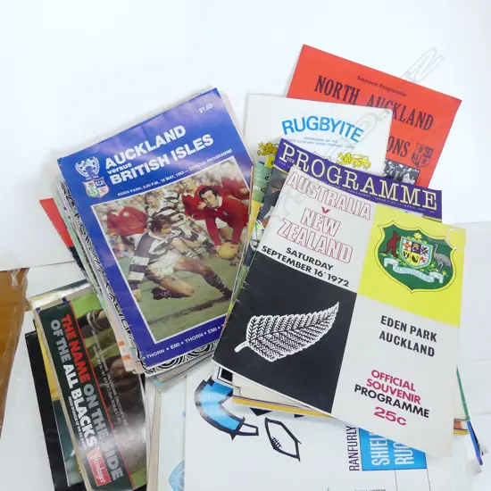 APPROX 48 RUGBY PROGRAMMES c.1955-1991 (details on PDF sheet attached)