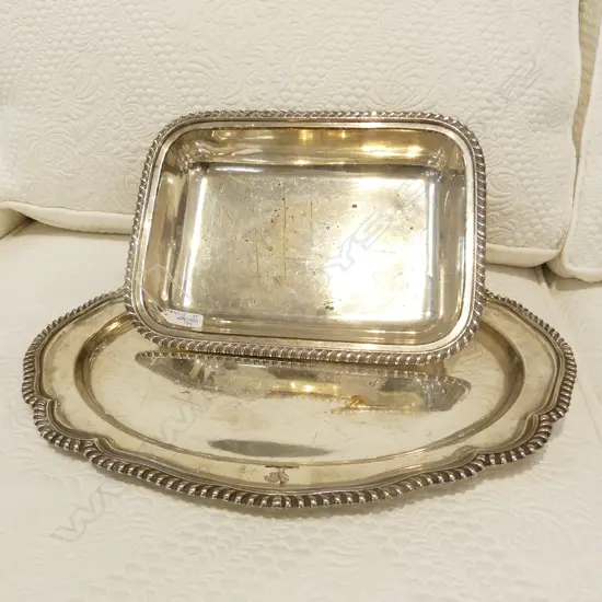 OLD SHEFFIELD PLATE TRAY AND I OTHER  