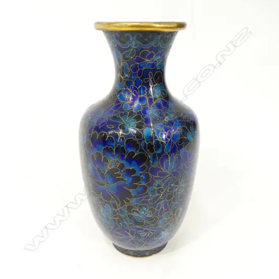 BLUE CLOISONNE VASE