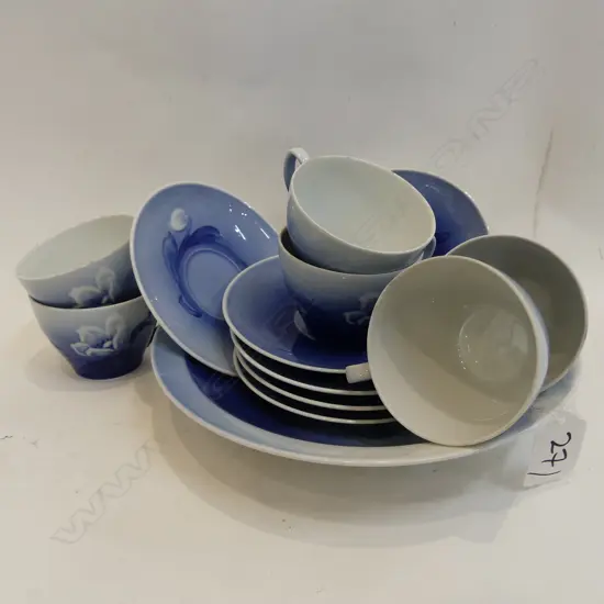 13 PIECES B&G KJOBENHAVN DANISH COFFEE SET AND BOWL (6+6+1)