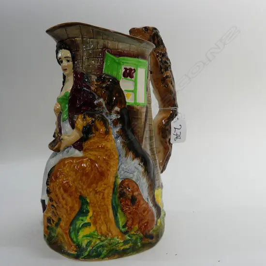 BURLEIGHWARE OLD FEEDING TIME JUG H. 240MM