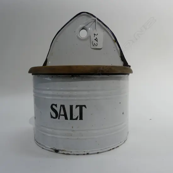 ENAMEL SALT BIN H 250 MM