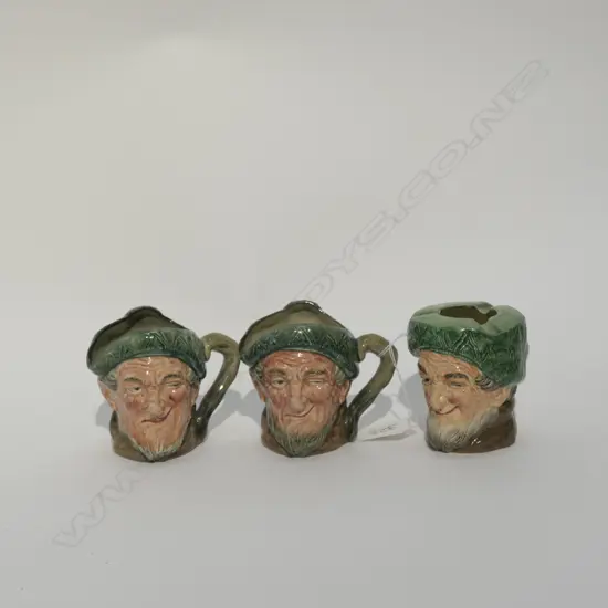 .ROYAL DOULTON C/J SMALL 2 X AULD MAC + 1 X ASHBOWL