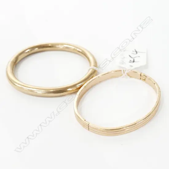 TWO GOLD PLATED BANGLES
