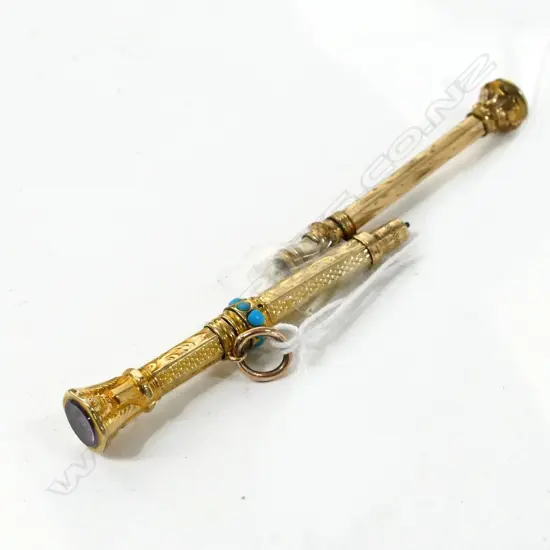 TWO GOLD PLATED PROPELLING PENCILS (AF)