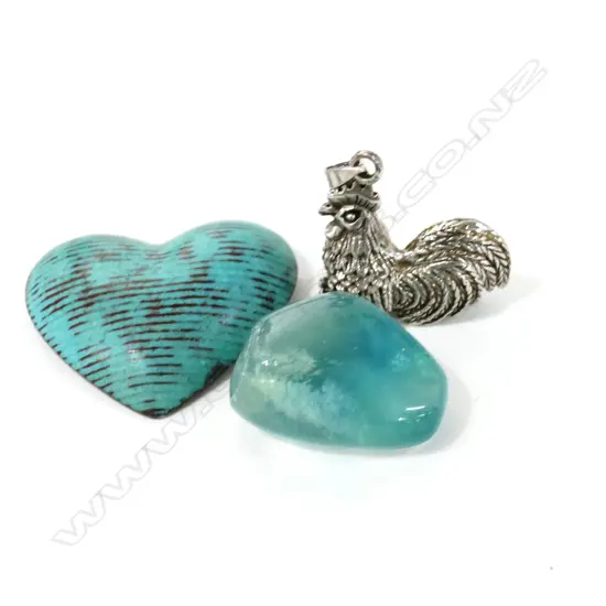 FUNKY BROOCH & SILVER ARTICULATED ROOSTER PENDANT