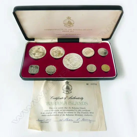 COMMONWEALTH BAHAMAS ISLAND PROOF SET 1971,