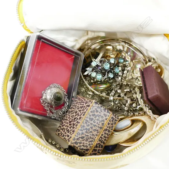 BAG OF PENDENTS/ SILVER ROPE CHAIN AND EARRINGS