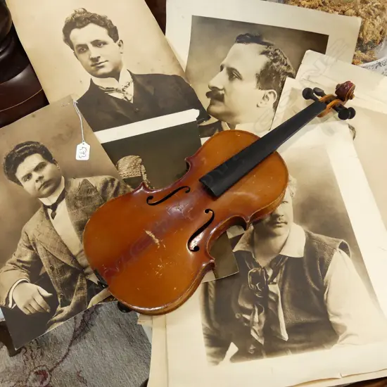 12 EDWARDIAN OPERA STARS PORTRAITS AND VIOLIN