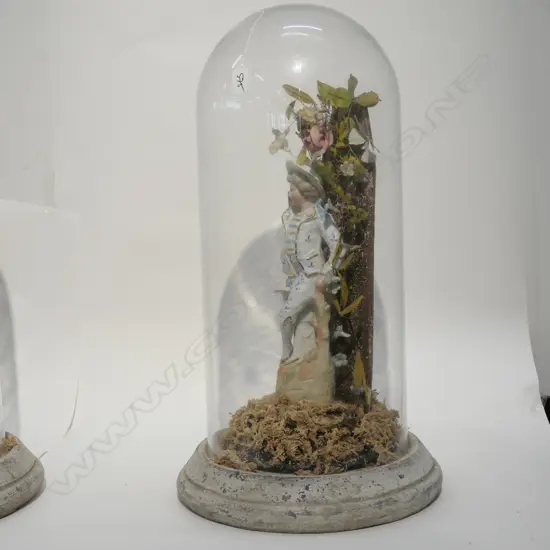 TALL DOME WITH VICTORIAN BISQUE CENTREPIECE H.550MM