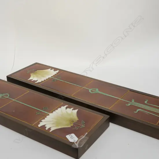 2 FRAMED ARTS & CRAFTS TILE SEQUENCES H790  W180