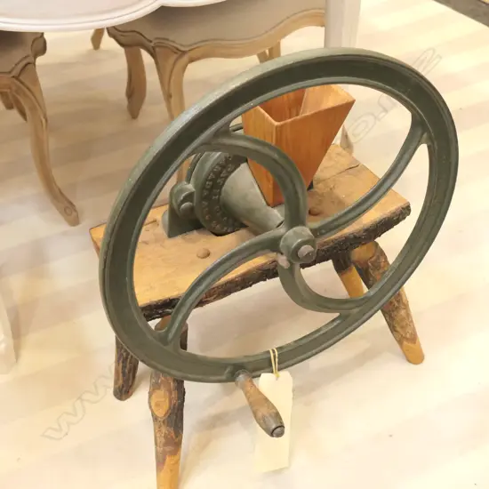 CAST IRON MILL ON RUSTIC STAND H. 670