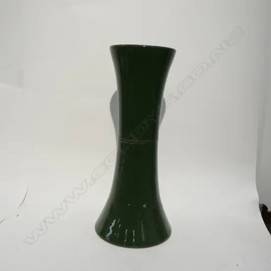 LARGE WAISTED GREEN GLAZE VASE H. 520MM