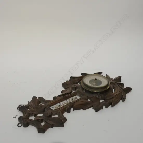 EDWARDIAN WOODEN FRAMED BAROMETER