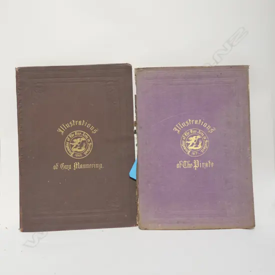 TWO VICTORIAN SKETCH BOOKS WITH ENGRAVINGS