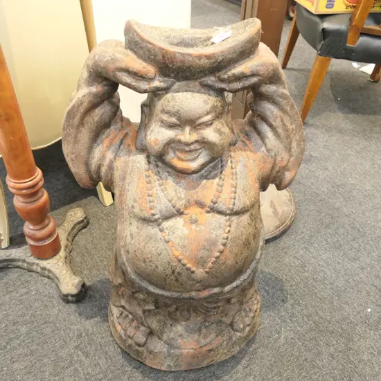 OLD LGE TERRACOTTA BUDDHA SCULPTURE
