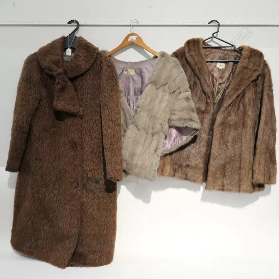 3 X VINTAGE FUR COATS