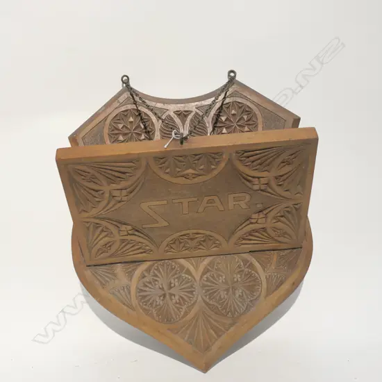 KAURI CHIP CARVED NEWSPAPER RACK