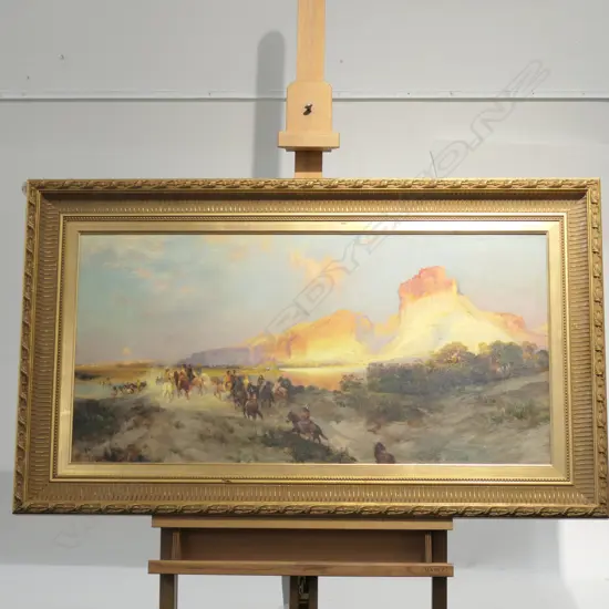 GILT FRAMED REPRODUCTION PAINTING 640 X 1120MM