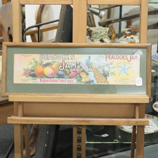 FRAMED PEACOCKS JAM LABEL