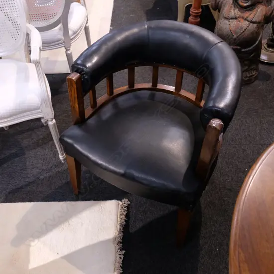 OAK FRAMED EDWARDIAN TUB CHAIRS