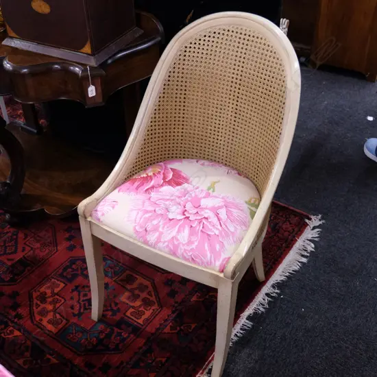 WICKER BACK GRANGE CHAIR