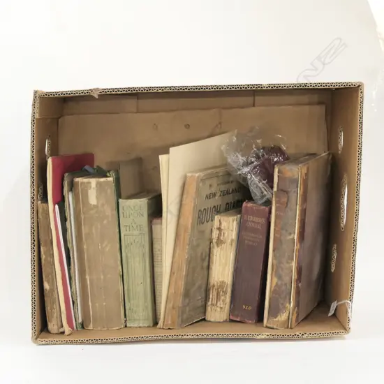 LOT ASST ANTIQUE BOOKS