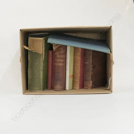 LOT ASST ANTIQUE BOOKS ON GARDENING/FLORA SEEDS ETC