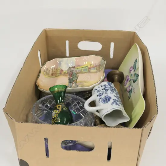 LOT /BRASS/ BLUE DANUBE/C/ WARE/CRYSTAL ETC