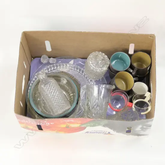 LOT ASST GLASSWARE ETC