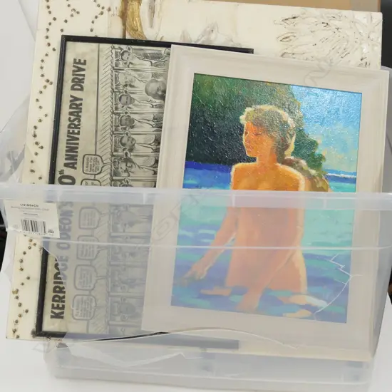 GILT FRAMED PORTRAIT PRINT + DALI TO DEGAS POSTER + KERRIDGE ODEONS PRINT