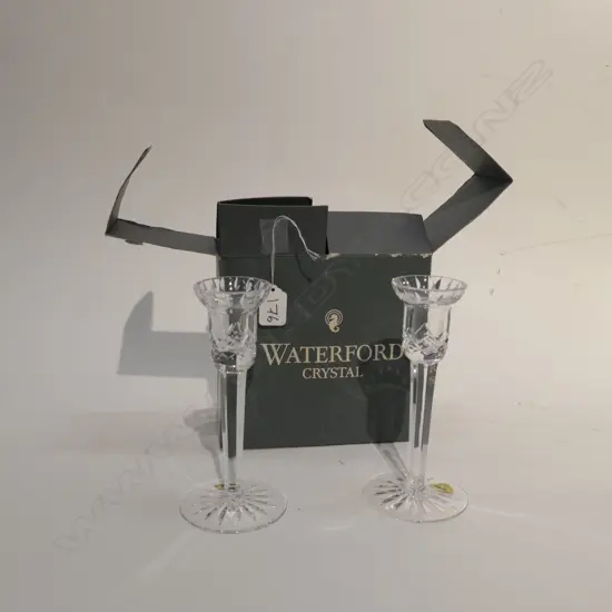 PR BOXED WATERFORD CANDLESTICKS