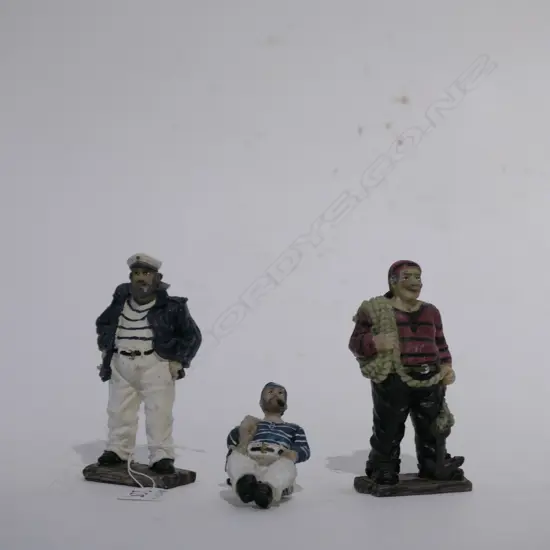 THREE RESIN SAILOR FIGURES