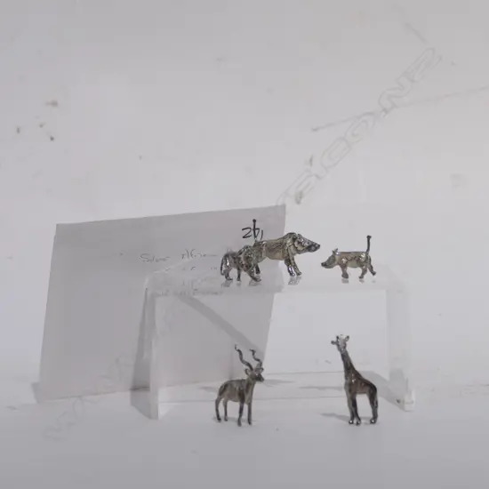 'HARARE' 958 SILVER 5 SMALL ANIMALS, & CERTIFICATES 112GMS