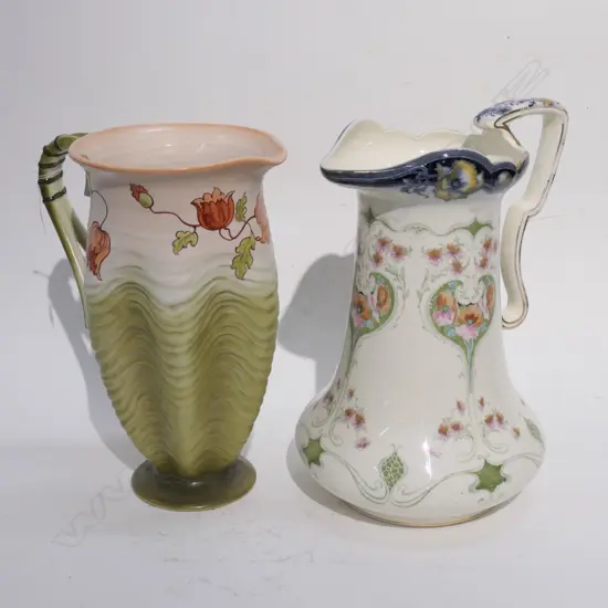 VICTORIAN JUG + ANOTHER H. 340MM