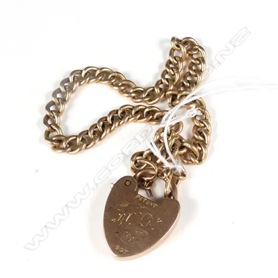 9CT GOLD EDWARDIAN CHARM BRACELET 7.28gm