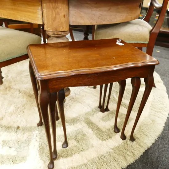 NEST OF 3 MAHOGANY TABLES
