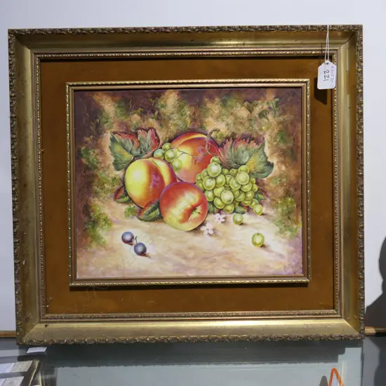 HEREFORD FINE CHINA PAINTED FRUIT PLAQUE