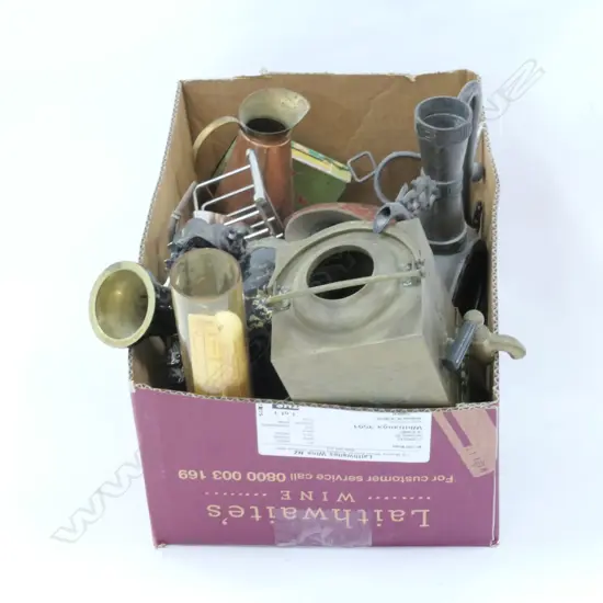 LOT ASST BRASSWARE INCL. VASES/JUGS ETC