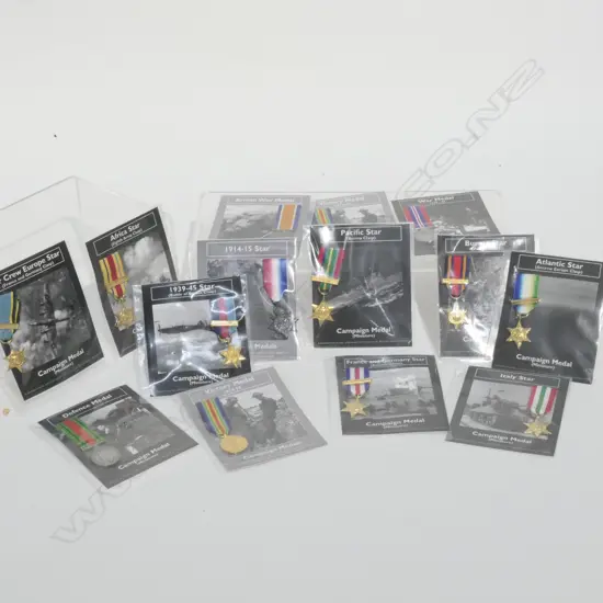 14  ASSORT. MINIATURE WAR MEDALS  