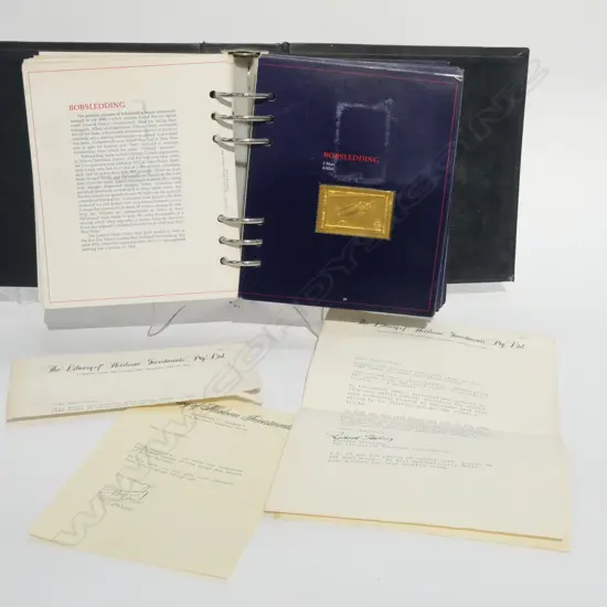 1984 GAMES ALBUM LTD ED 39 STAMPS 22K GOLD OVERLAY?