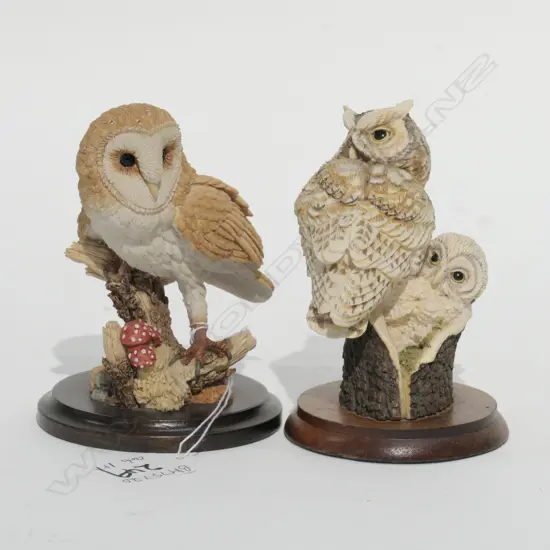 COUNTRY ARTISTS--2 X OWLS  RESIN